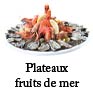 plateaux ronds fruits de mer en fibres